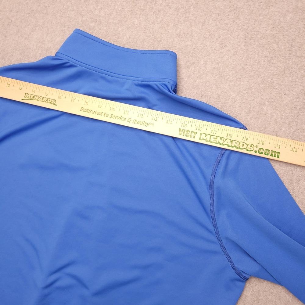 Adidas Pullover Mens‎ Large Blue 1/4 Zip Long Sleeve Golf Blue Spruce Derby - Picture 13 of 14